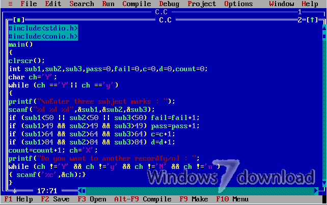 Borland c compiler download for windows 7